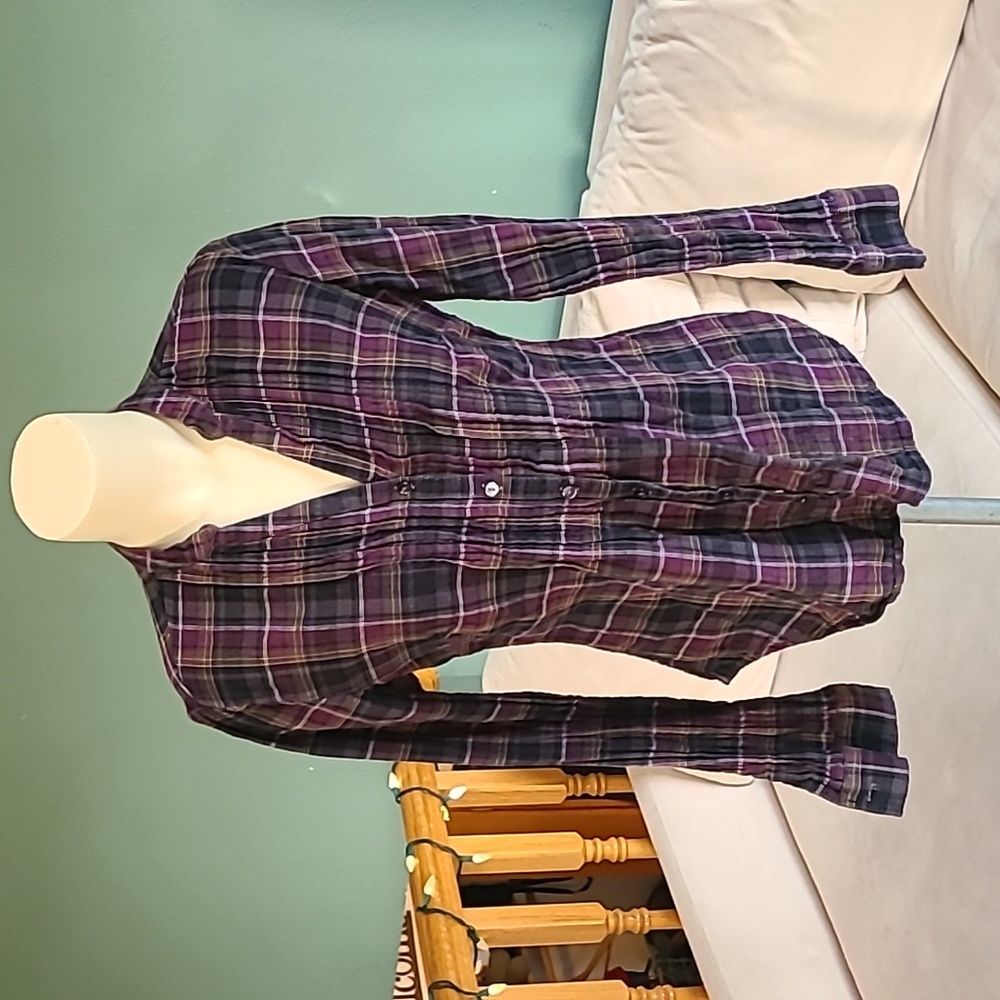 Converse One Star ⭐️, size Medium Lined Flannel,  Purple, Gray and Olive